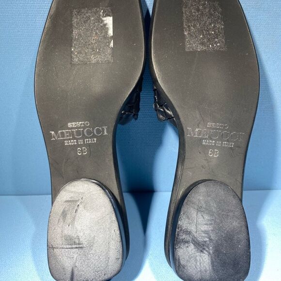 Sesto Meucci Women's SZ 6B Black Slip-On Sandals Italy new - Picture 7 of 7